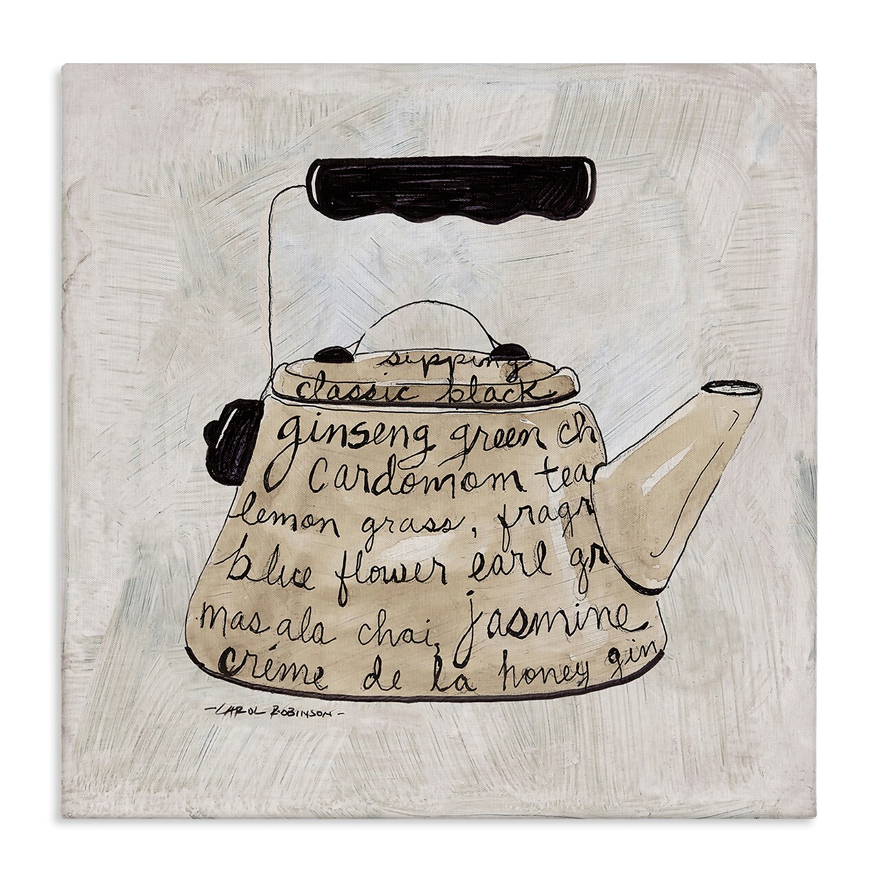 Stupell Industries Coffee & Tea Kettle Phrases Canvas By Carol Robinson